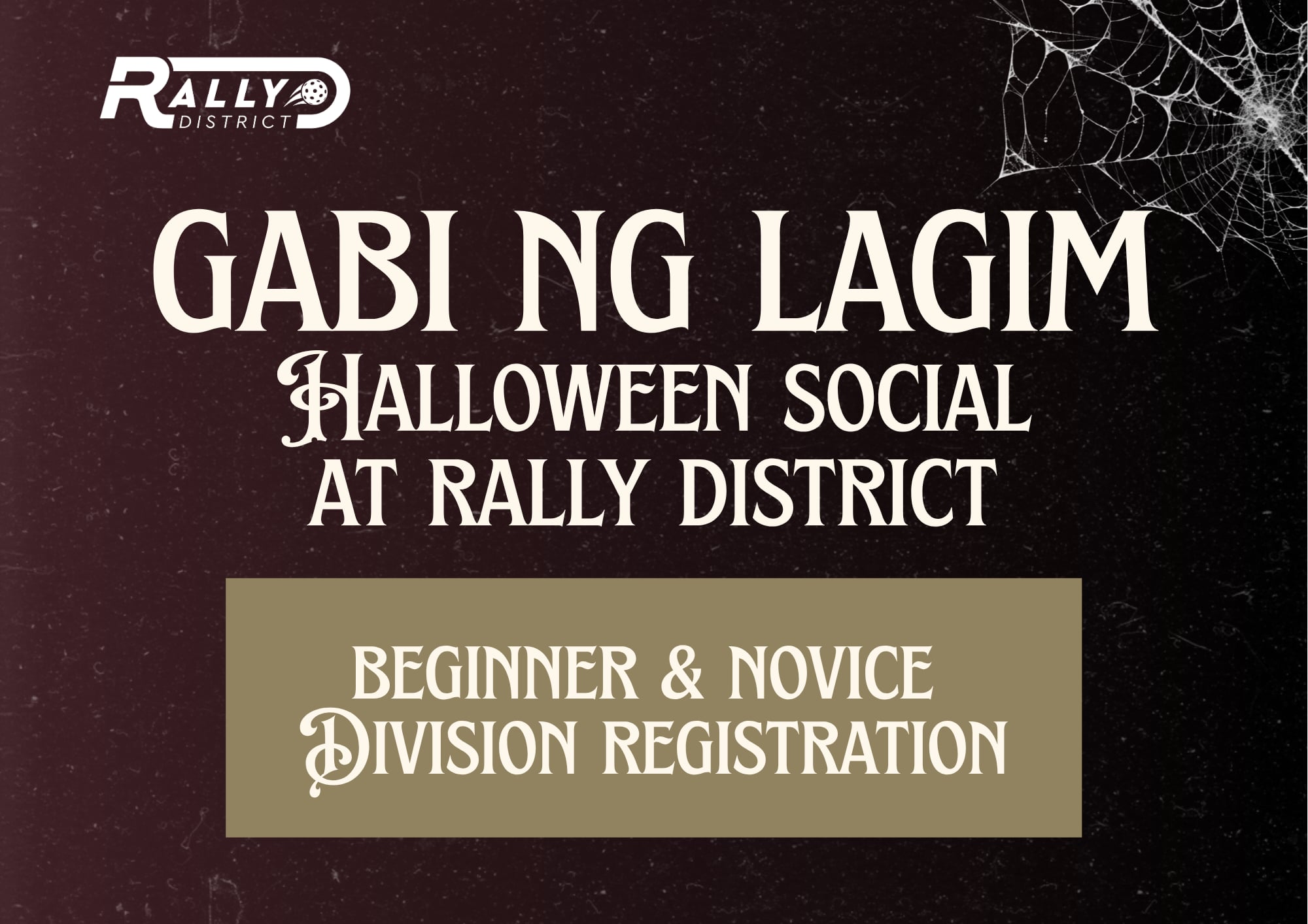 Rally District Halloween Open Play - Beginner to Novice